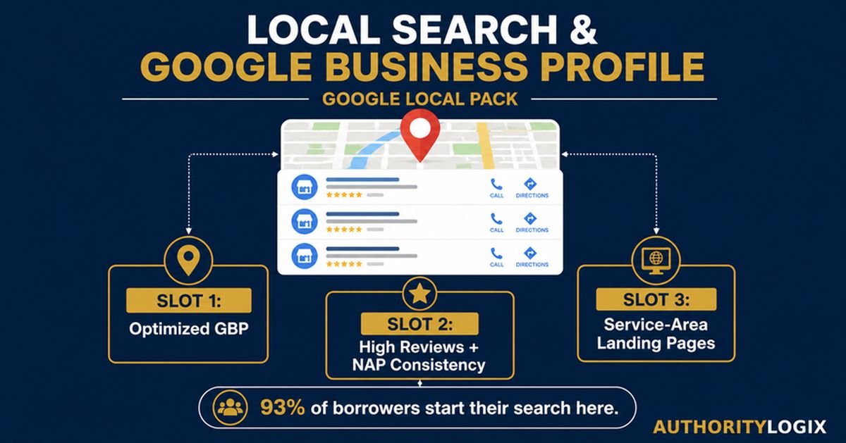 local SEO for financial brands — Google Local Pack ranking factors diagram