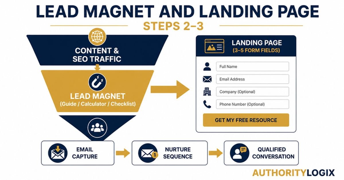 inbound leads for mortgage companies — lead magnet funnel diagram