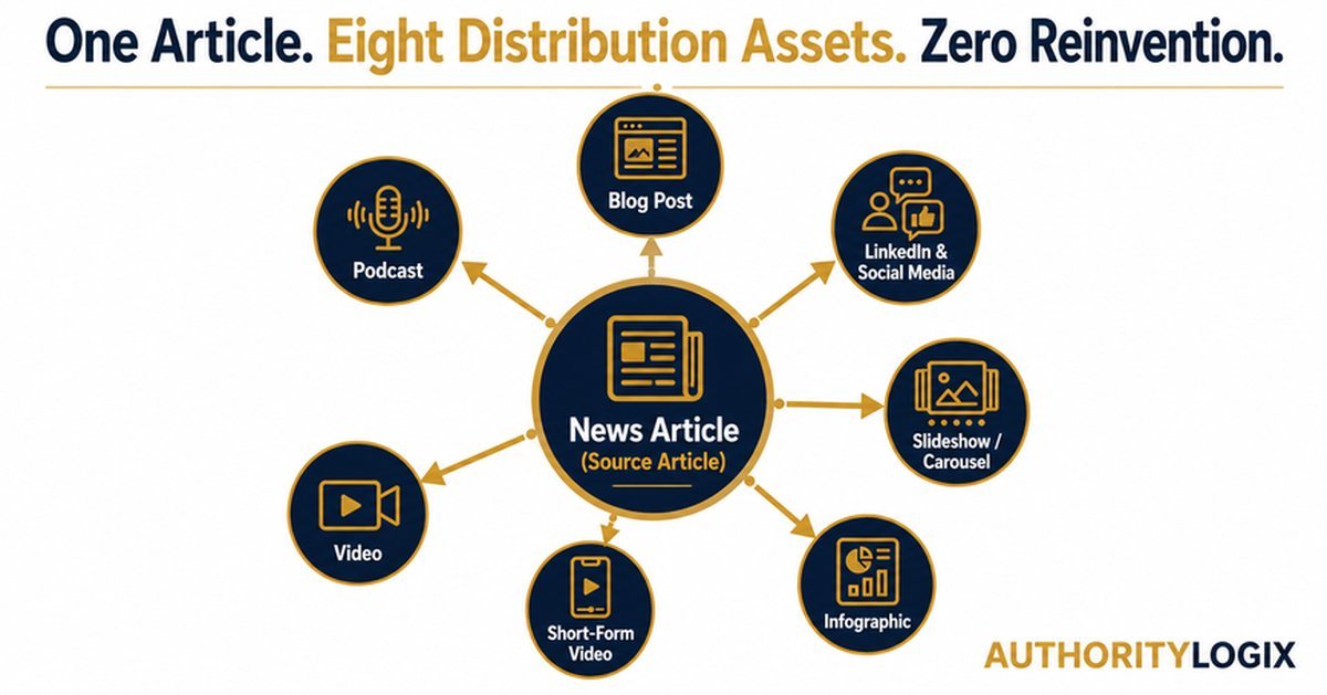 content marketing for DSCR lenders — content repurposing framework diagram